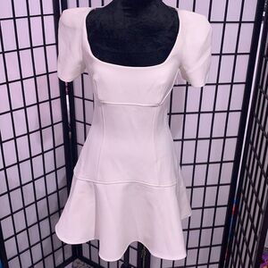 A.L.C. Hayes Seamed Puff-Sleeve Mini A-Line Dress Size 4 NEW